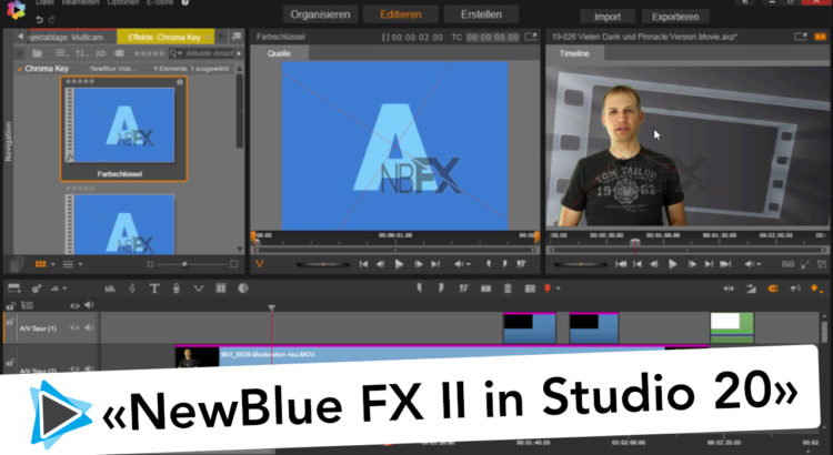 NewBlue FX 2 ohne Wasserzeichen Problem verwenden in Pinnacle Studio 20 Deutsch Video Tutorial