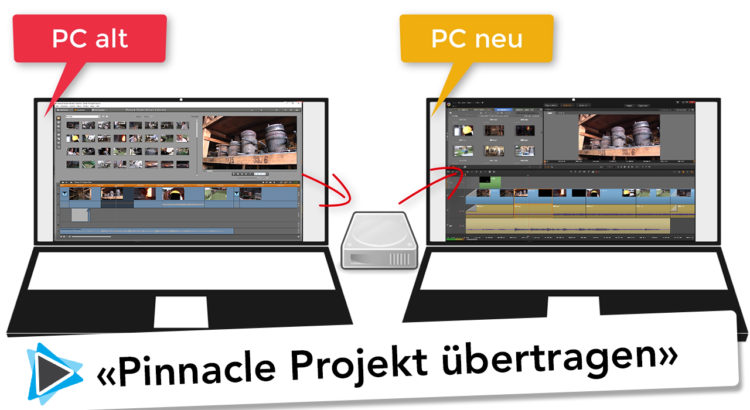 Pinnacle Studio Projekt von PC zu PC übertragen und auf einer neuen Version öffnen Video Tutorial